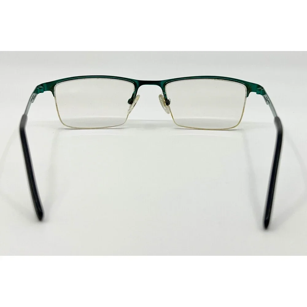 Eyebuydirect Algorithm Glasses Men Black Green Semi-Rimless Rectangle 53-19-145